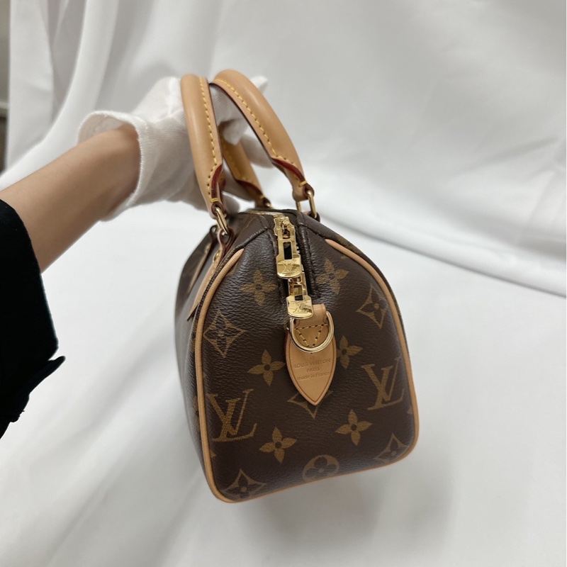 LV 二手 Speedy Bandoulière 20 (98成新)芯片款(有附盒)、售出不退換-13