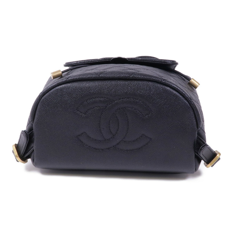 CHANEL 牛皮皮革Backpack金扣背包-3