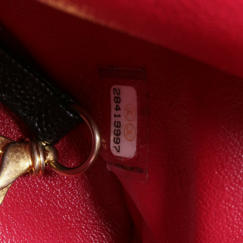 CHANEL 牛皮皮革Backpack金扣背包-8