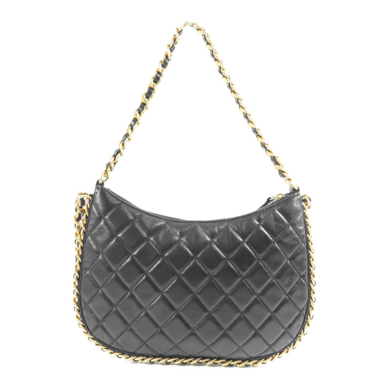 CHANEL 【激減優惠】羊皮皮革Matelasse Chain Shoulder金扣手挽肩背兩用袋-2
