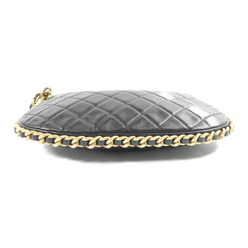 CHANEL 【激減優惠】羊皮皮革Matelasse Chain Shoulder金扣手挽肩背兩用袋-3