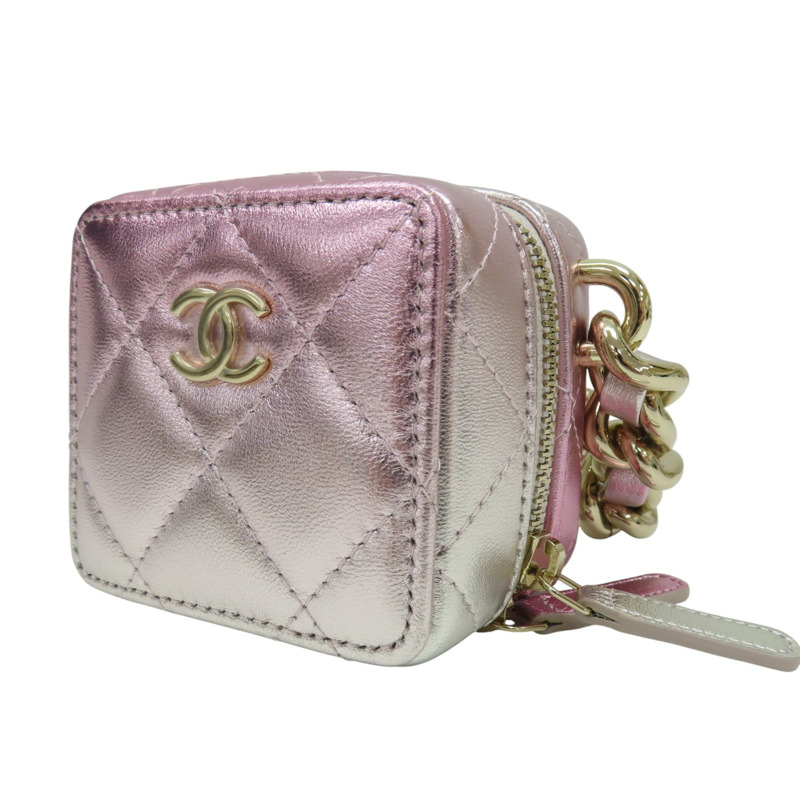 漸層粉金 牛皮 鍊帶 肩背包【CHANEL 香奈兒】 AP2529-2