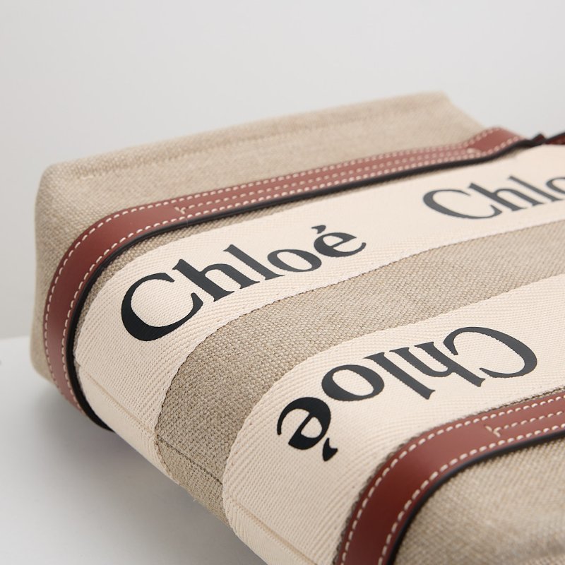 二手 Chloé Woody tote 小號/棕色-6