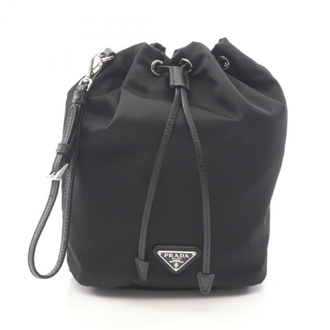 PRADA Re-Nylon 抽繩小袋 1NS369R067F0002 Saffiano 皮革 黑色