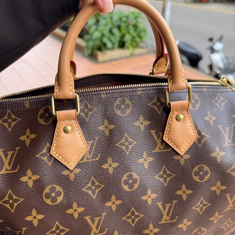LV原花背帶款Speedy30手提側背波士頓M41112-17
