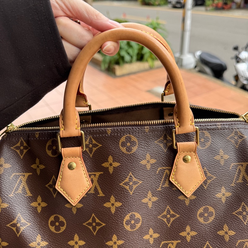 LV原花背帶款Speedy30手提側背波士頓M41112-18