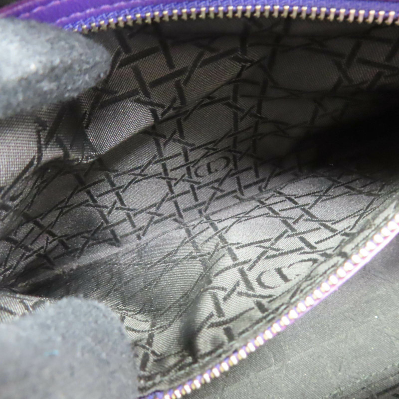 紫色 籐格紋羊皮 Lady Dior 兩用包 [Dior 迪奧]-5