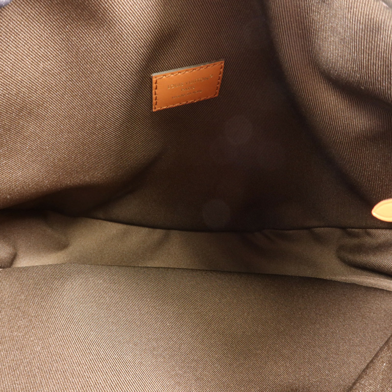 LOUIS VUITTON Monogram Reverse Loop Hobo金扣手挽肩背兩用袋棕色-9