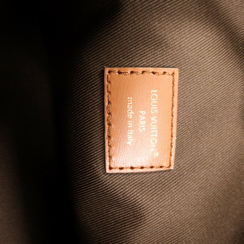 LOUIS VUITTON Monogram Reverse Loop Hobo金扣手挽肩背兩用袋棕色-10