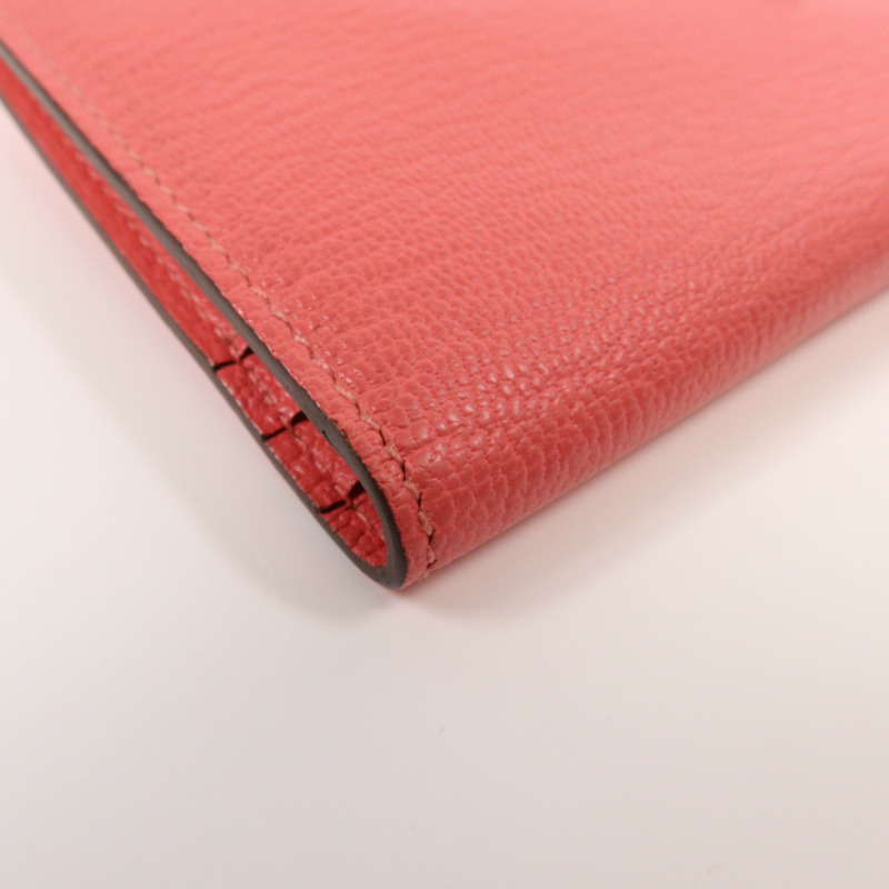 HERMES Chevre皮革Bearn Wallet銀扣長錢包-9