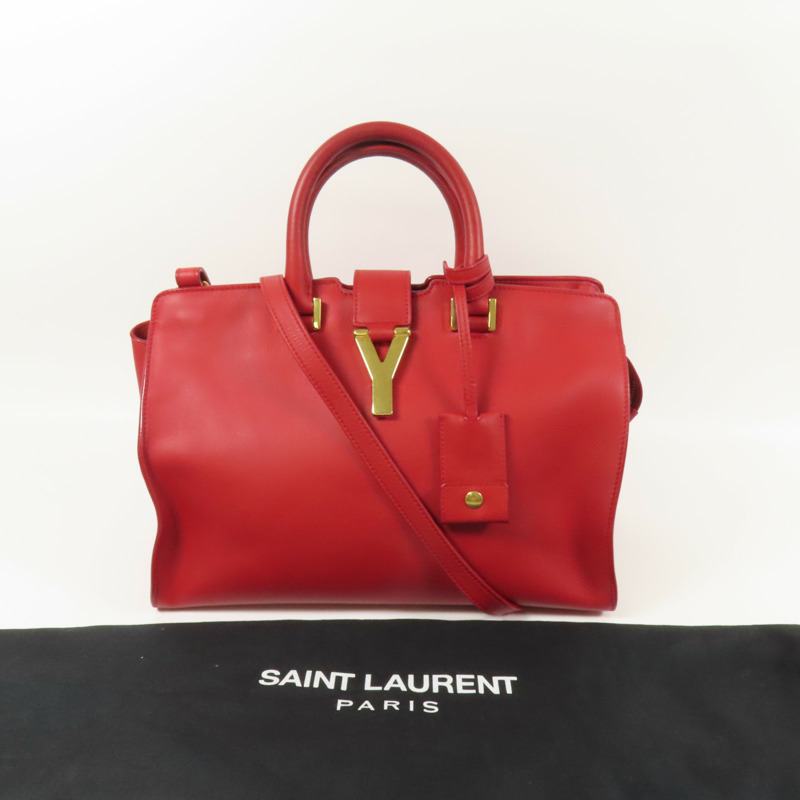 SAINT LAURENT 牛皮皮革Y Line Mini金扣手挽肩背兩用袋-11