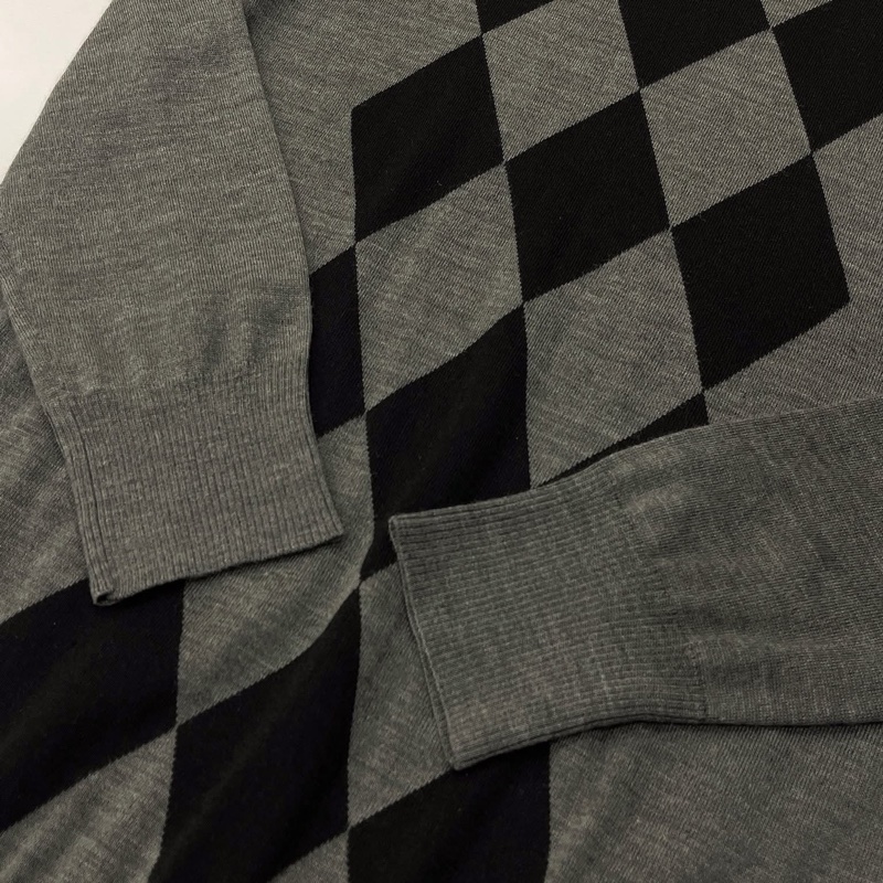 Burberry GOLF 菱格紋薄款毛料長版上衣-4