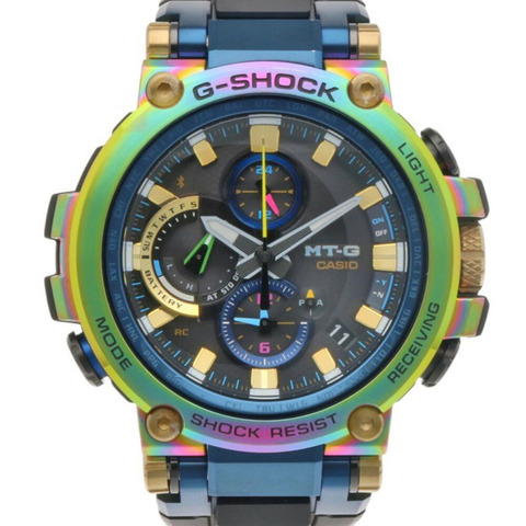 G-SHOCK MT-G 手錶，不銹鋼 MTG-B1000 太陽能電波男款，G-SHOCK，卡西歐