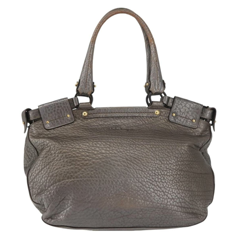 【日本直送】Salvatore Ferragamo 托特包 皮革 銀色 正品 142662-1