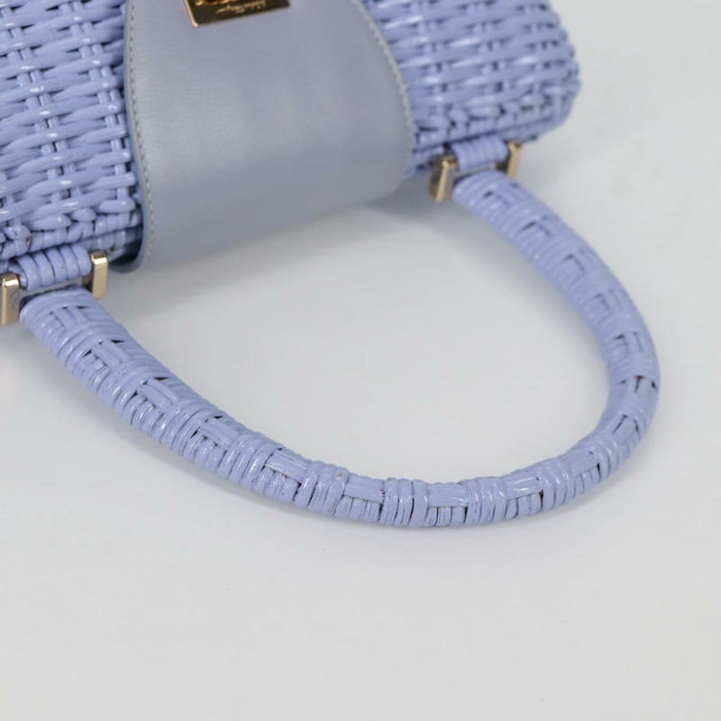 【日本直送】Salvatore Ferragamo Gancini 手提包 藤條 紫金 正品 141146V-6