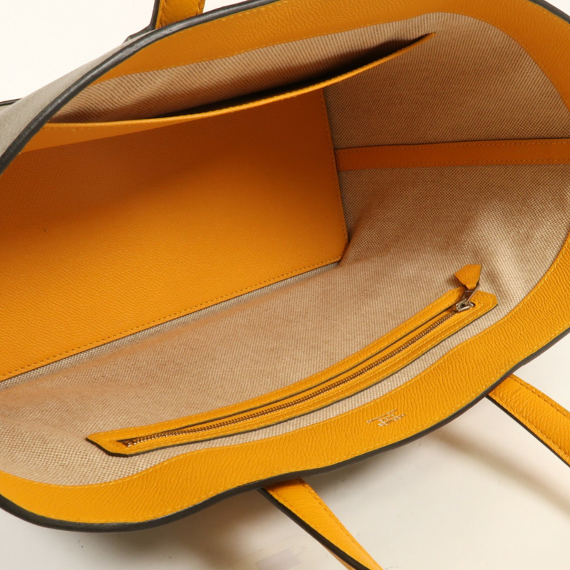 HERMES Epsom皮革Maxibox Cabas 30手挽袋Origan/Jaune D'or-4