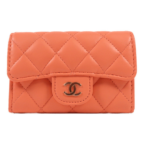 CHANEL 羊皮皮革Card Case金扣卡片套