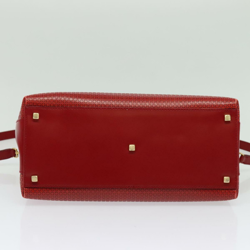 【日本直送】Salvatore Ferragamo Gancini 手提包 皮革 2 向 紅金 正品 141492-4