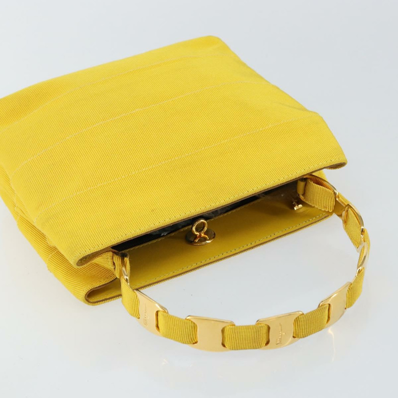 【日本直送】Salvatore Ferragamo Vala 手提包尼龍黃金正品 142433-5