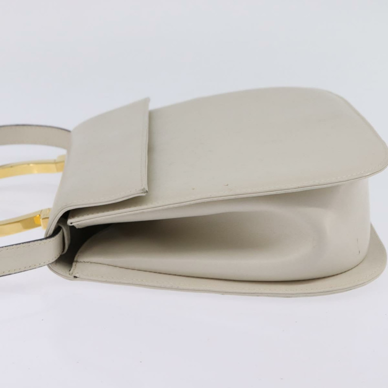 【日本直送】Salvatore Ferragamo 手提包 皮革 2 使用 白金色 正品 BA5896-2
