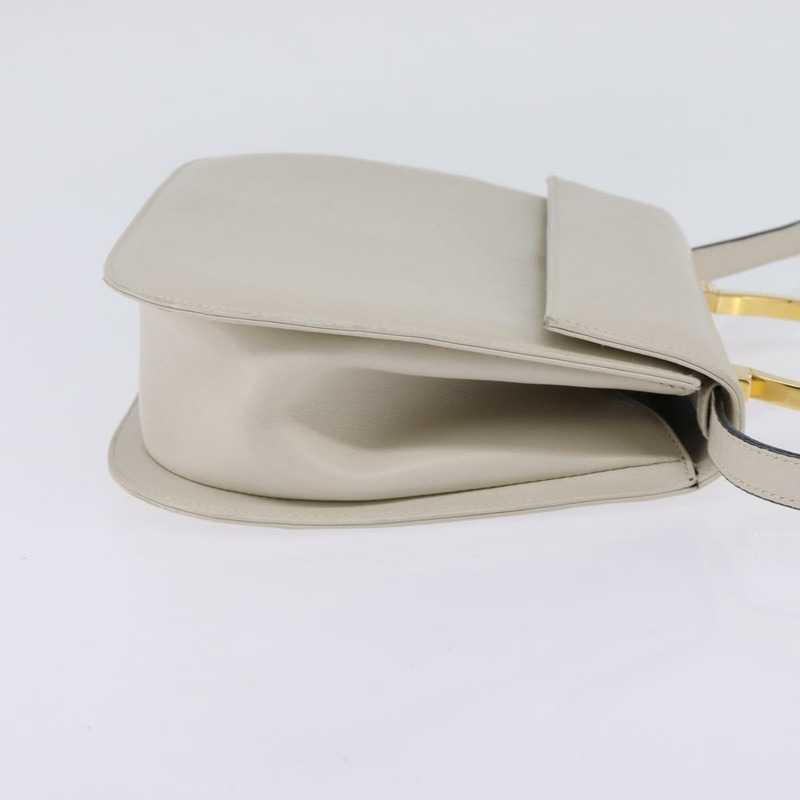 【日本直送】Salvatore Ferragamo 手提包 皮革 2 使用 白金色 正品 BA5896-3