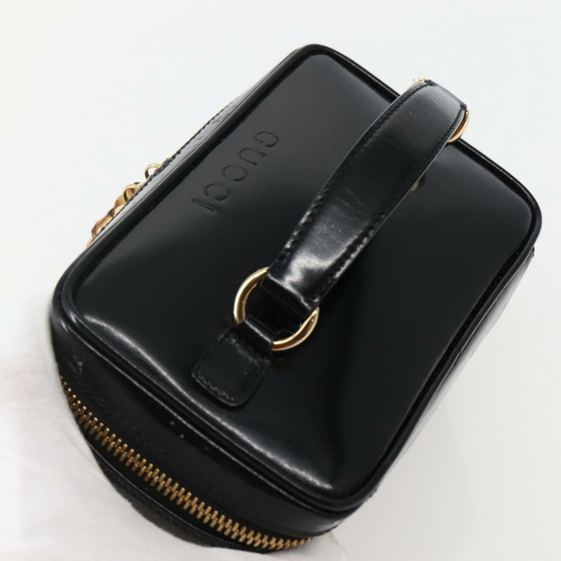 【日本直送】GUCCI 竹製化妝包 琺瑯 黑金 032 1705 0151 正品 BA6332-5