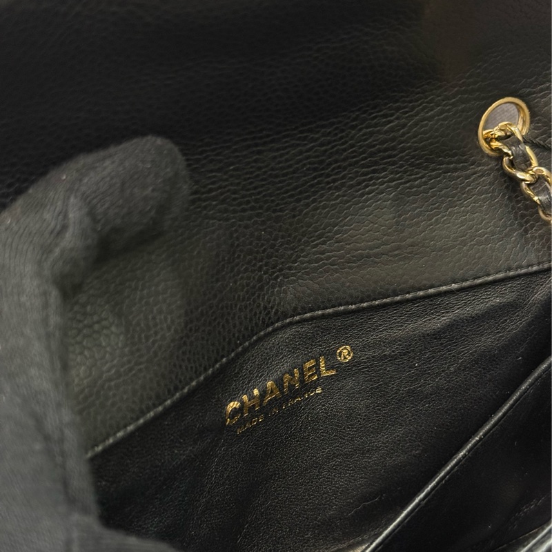(稀有釋出)Chanel coco17 extra mini 黑金荔枝皮-14