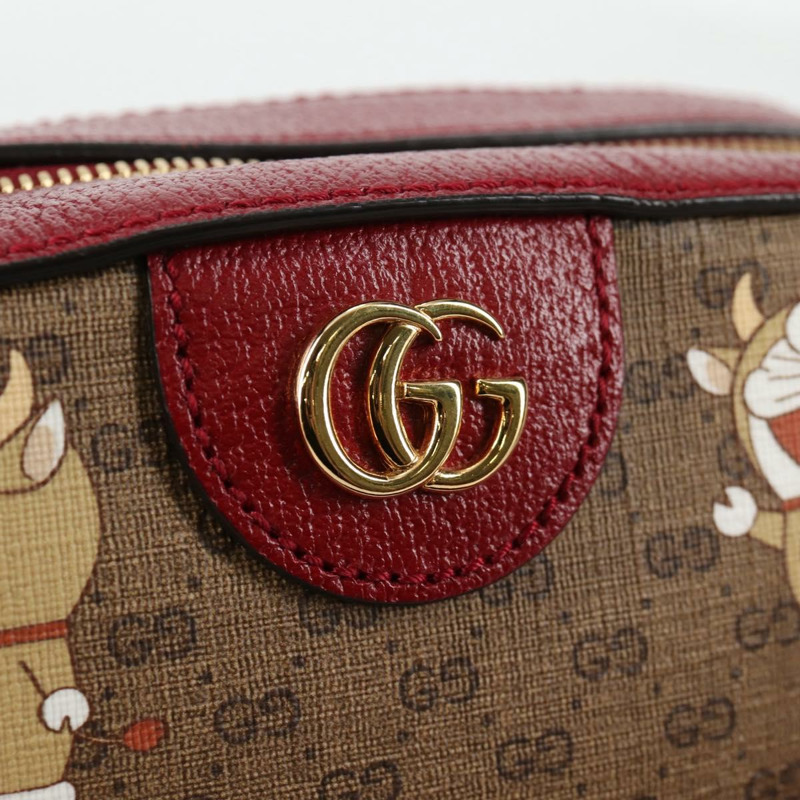 【日本直送】GUCCI Micro GG Supreme 哆啦 A 夢合作款包款 PVC 米色 574886 正品 137235M-17