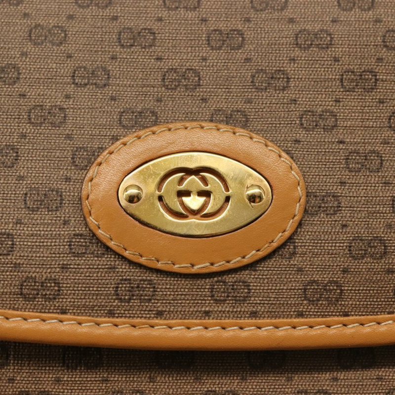 【日本直送】GUCCI 微型 GG Supreme 單肩包 PVC 米金色 007 92 5548 正品 ep10883-16