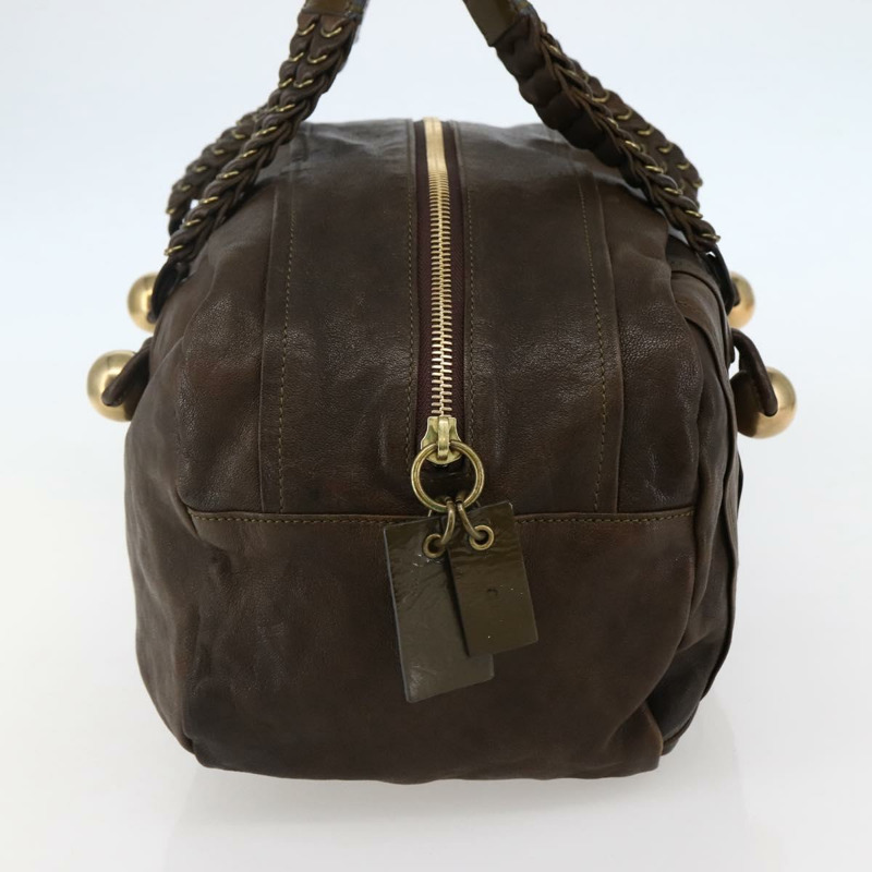 【日本直送】Chloe 手提包 皮革 棕金色 正品 BA6021-2