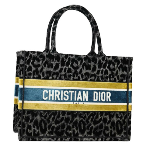 Christian Dior Book Tote 手提包 Velor 黑色 正品 135279M