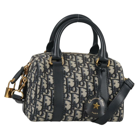Christian Dior Trotter 帆布手提包 2 款可選 海軍藍金色 正品 136406M