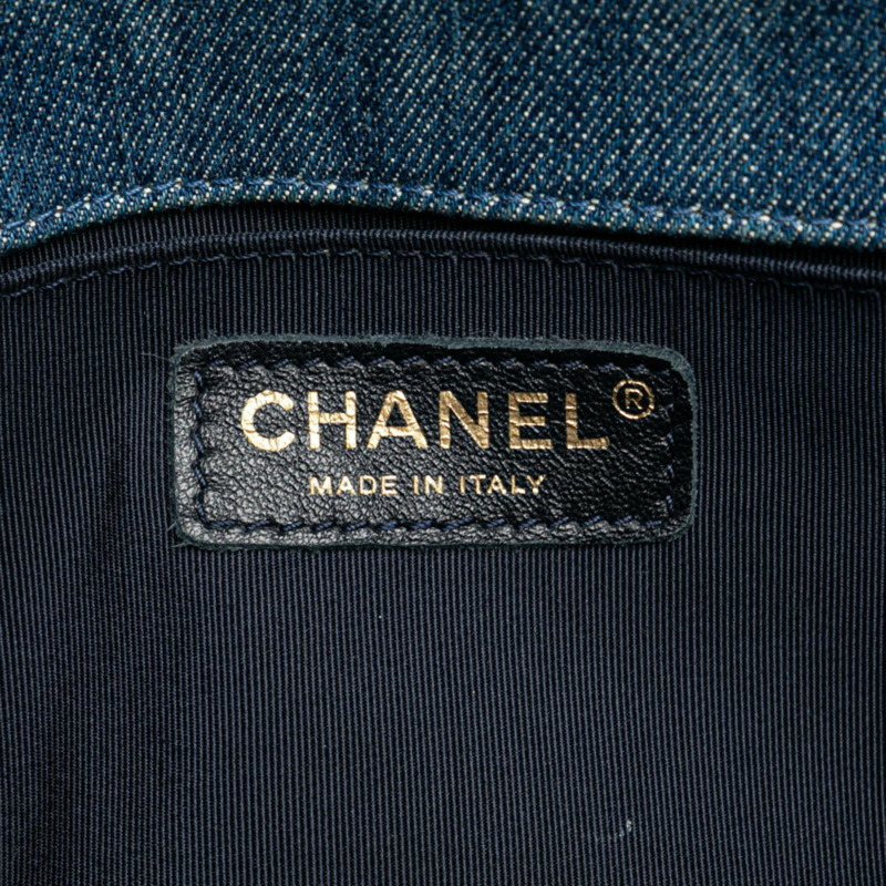 Chanel Boy Coco Mark 拼布鏈條單肩包 手提包 藍色 多色 牛仔布 皮革 女款 CHANEL-6