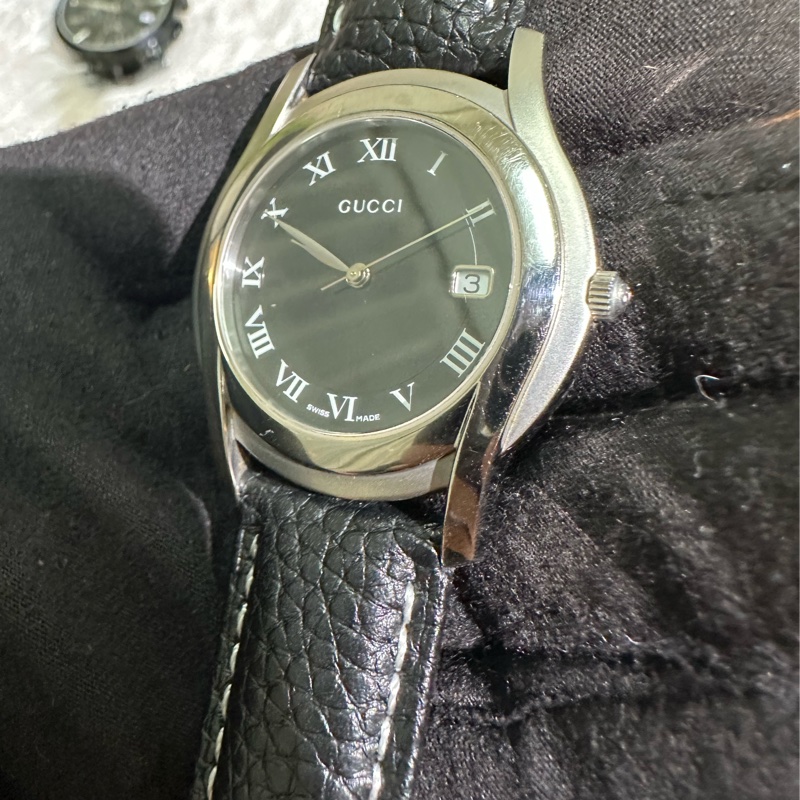 GUCCI 男仕簡約設計石英錶-16