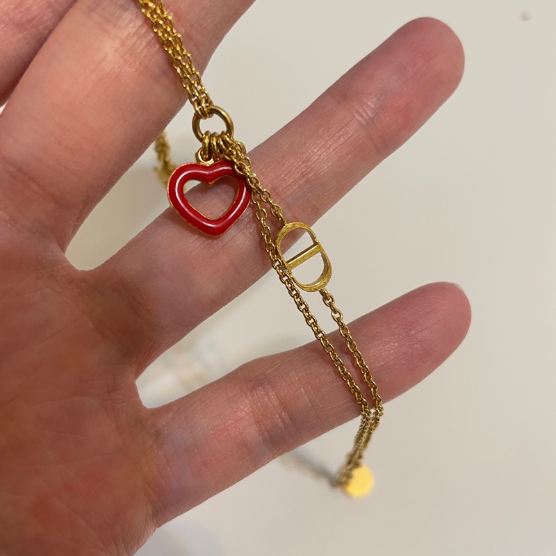 Dior 情人節限定 愛心手鍊-5