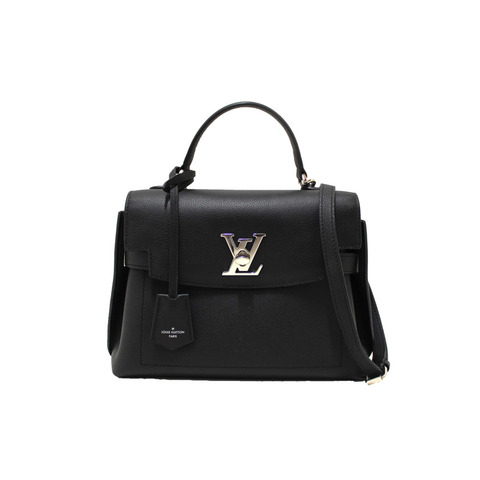 Louis Vuitton Black Grained Calf Leather LockMe Ever BB Bag