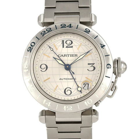 卡地亞 Pasha C GMT W31029M7 不鏽鋼自動腕錶