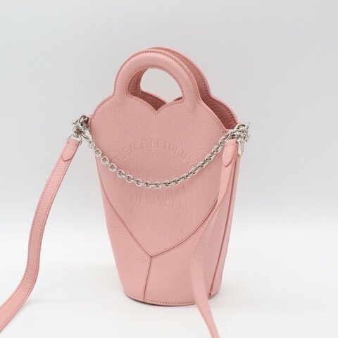 TIFFANY Return to Tiffany  櫻花粉 🌸 牛皮 925銀鏈條 愛心 手提包 斜背包