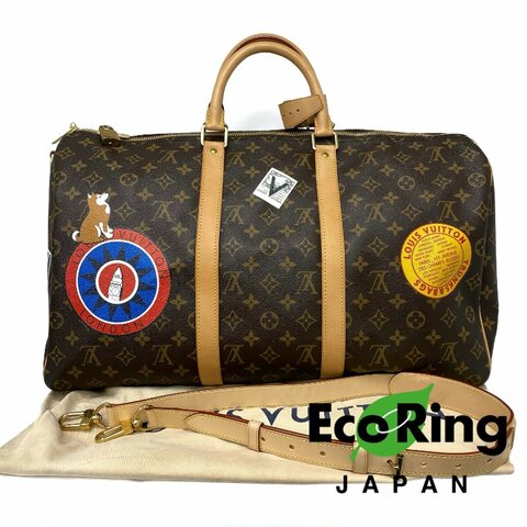 △ Louis Vuitton 路易威登 Keepall Bandoulière 50 Brown Coated Canvas Monogram 2Way Bag M41416 啡色塗層帆布經典花紋兩用袋 M41416 -257019734