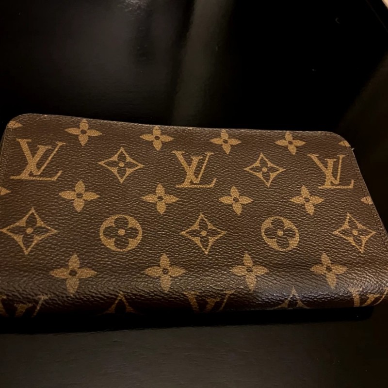 全新 LV 拉鍊錢包 內襯罌粟紅色 M41896-3