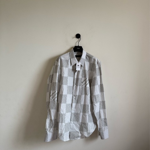 Louis Vuitton LV 菲董棋盤格長袖襯衫