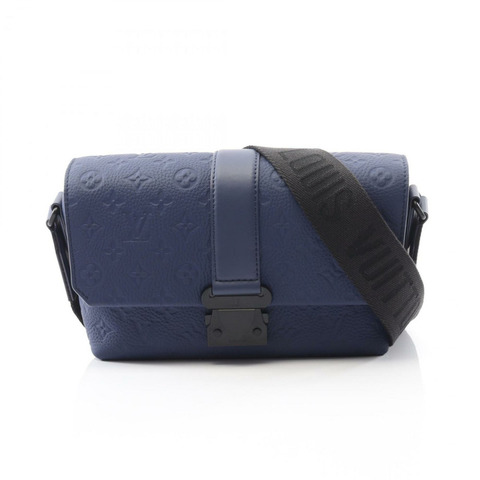 Louis Vuitton S-Cape Messenger 肩背包，採用 Monogram Taurillon 皮革製成，男士藍色，M11692