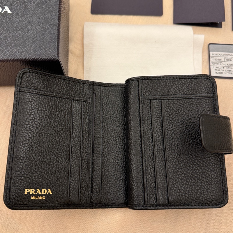 PRADA 1ML018 雙開拉鍊零錢袋短夾-2