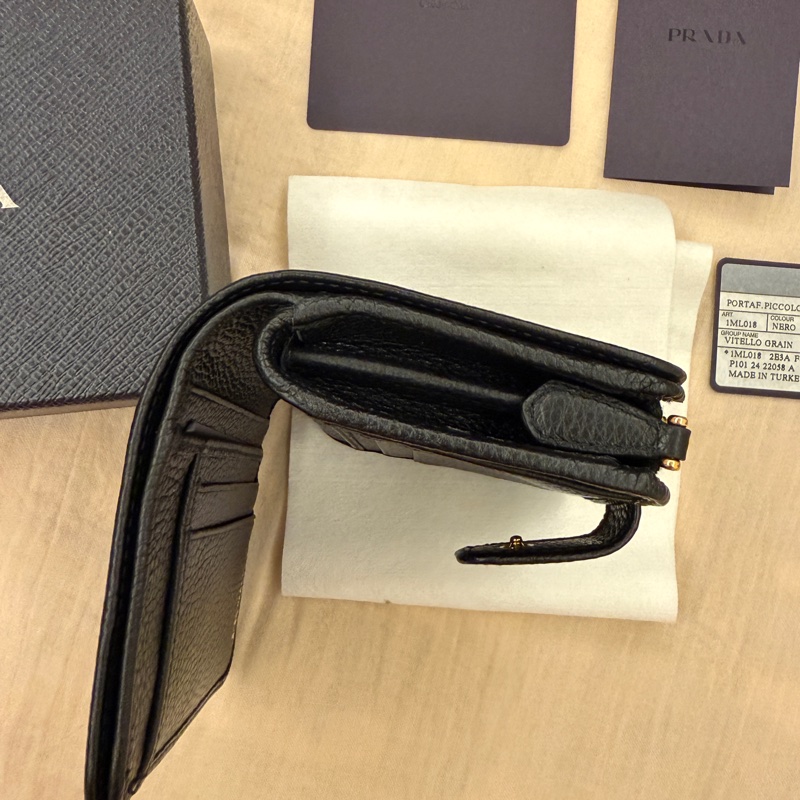 PRADA 1ML018 雙開拉鍊零錢袋短夾-10