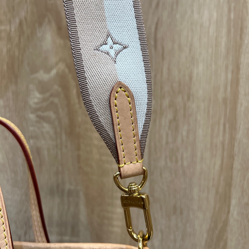 LV 原花金釦Neverfull BB手提斜背包M46705-18