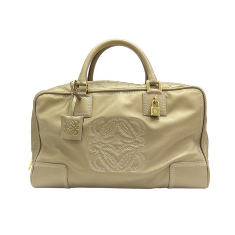 金色牛皮 Amazona 手提包 金扣【LOEWE 羅威】