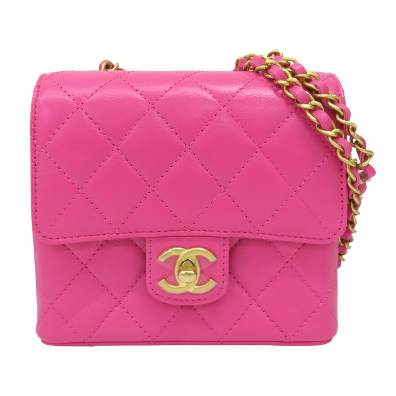 粉色牛皮 Mini 單肩鏈包 肩背包 A35200 [CHANEL 香奈兒] A35200-0