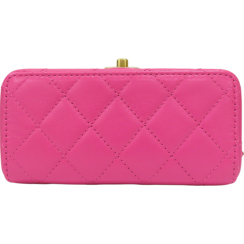 粉色牛皮 Mini 單肩鏈包 肩背包 A35200 [CHANEL 香奈兒] A35200-3