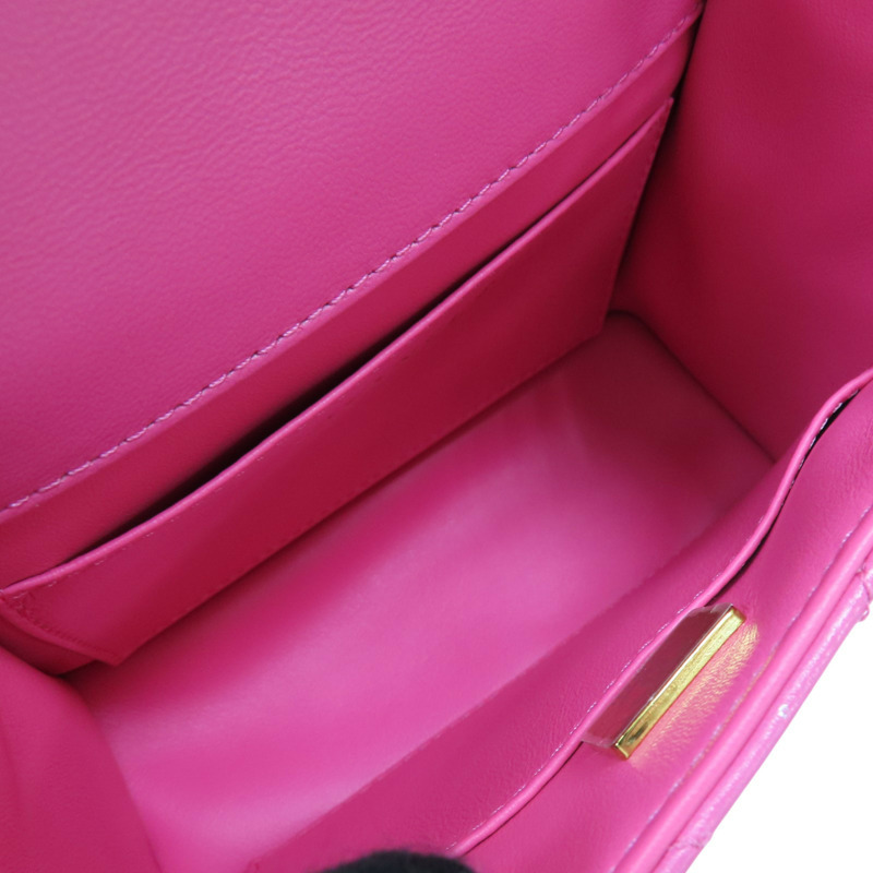 粉色牛皮 Mini 單肩鏈包 肩背包 A35200 [CHANEL 香奈兒] A35200-4