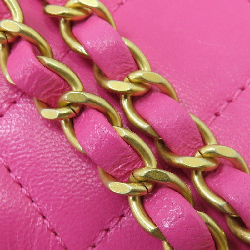 粉色牛皮 Mini 單肩鏈包 肩背包 A35200 [CHANEL 香奈兒] A35200-18